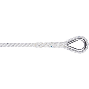 Liros Polyester 3-slået 14mm hvid 30m ankerline