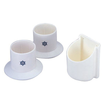 Flaskeholder hvid plast 100mm