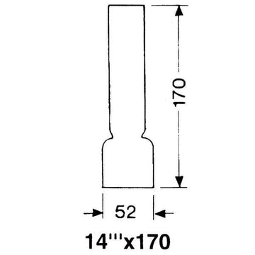 DHR Lampeglas 14 x 170mm