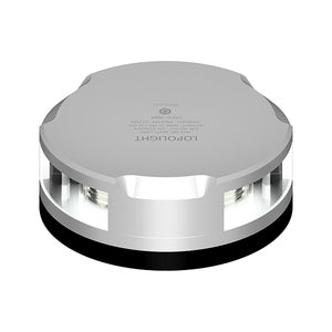 Lopolight 2nm 360° hvid anker, silver flatbase