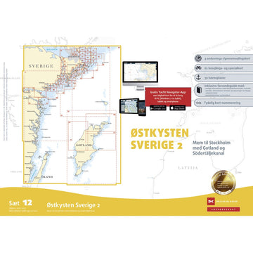 Søkort Satz 12 Østkysten Sverige 2