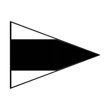 Signalflag vævet 30x45cm 3 RIP