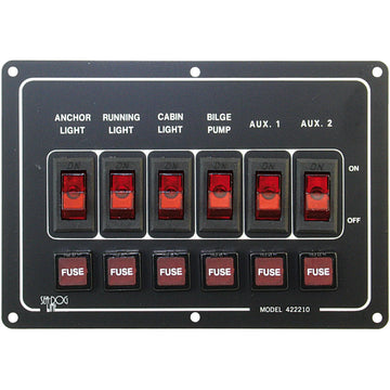 El-panel 6 kontakt Horisontal