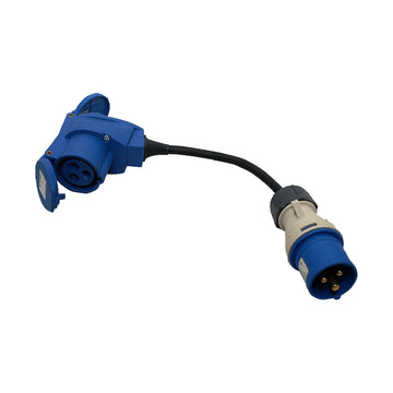 Adapter kabel CEE han - CEE/Schuko hun
