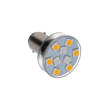 Bajonet LED pære BA15D 10W rød/hvid