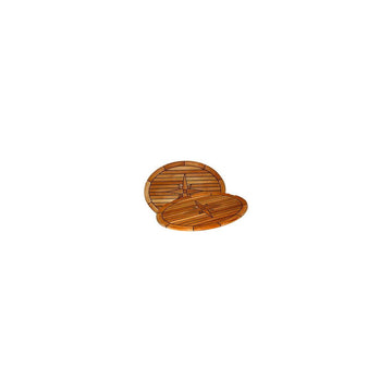Bordplade Teak oval 58x80 cm