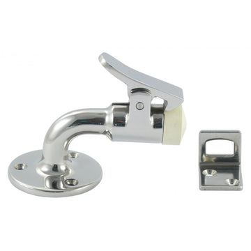 Dørholder m/fangkrog rustfri stål L.95mm