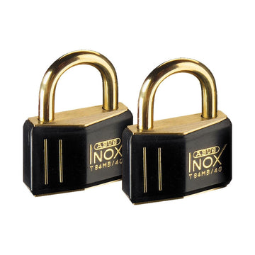 Hængelås Abus Inox Black/gold 40mm 2 lås