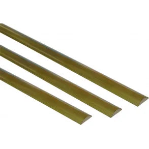 Messingskinne halvrund 20x5mm pr. mtr.