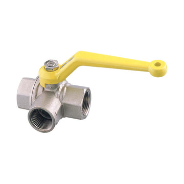 Trevejshane m/T-gennemløb 3/8''