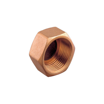Slutmuffe bronze 1 1/2'' gevind