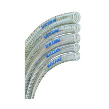 Vandslange klar PVC 45mm m/stålspiral