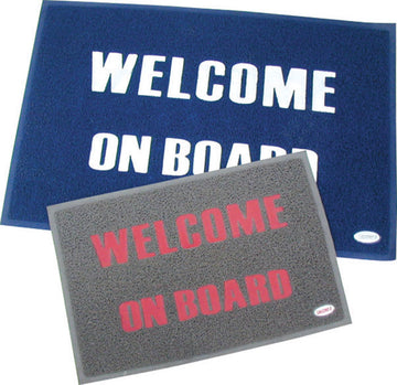 Måtte Welcome on Board 40x60cm blå