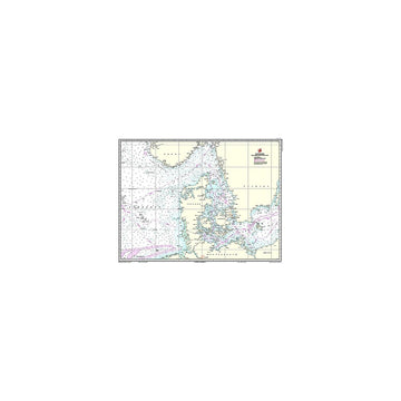 Søkort Danmark m/omgivende farvande