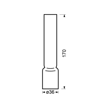 Borosilikat brænderglas 8''' x 170