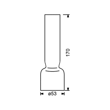 Borosilikat brænderglas 14''' x170