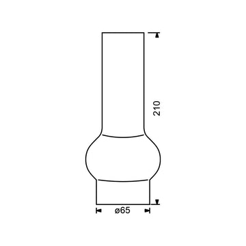Borosilikat brænderglas 20''' x210