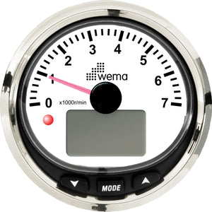 Wema Omdrejningstæller 7000 omdr NMEA2000 Hvidt RF
