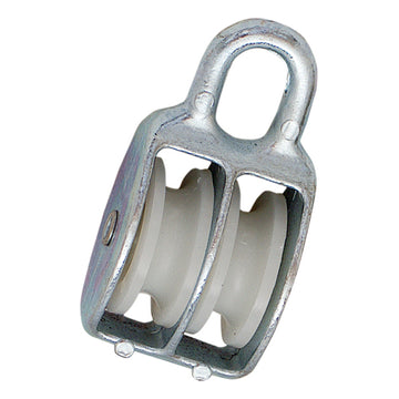 Blok glv m/øje 2-sk. 40 mm nylon f/9 mm tov