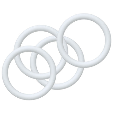 Gummiring til kaleche hvid indv. Ø47mm, tykkelse Ø7mm 4-pak