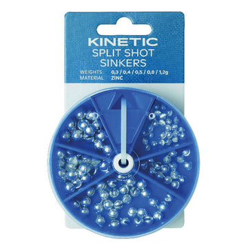 Kinetic split shot sinkers sortiment