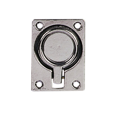 Dørkring 37mm x 44mm forkromet messing