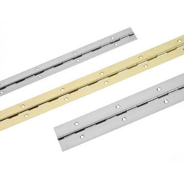 Pianohængsel pol. messing, 1000x20 mm