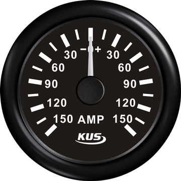 Kus amperemeter sort, med 150Amp shunt 12/24V