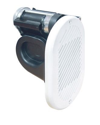 El-horn 12V til indbygning hvid