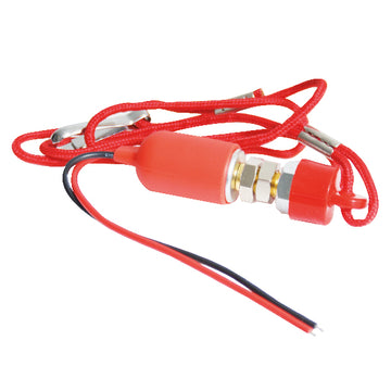 Dødmands kontakt grå indenbords med snor 12V