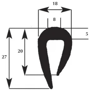 Fenderliste 18x27mm