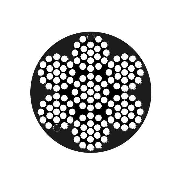 Wire 7 x 19 coated hvid Ø4 x 8mm 100m