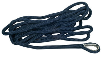 1852 fortøjning dobbelt flettet navy med kovs Ø14mm 4m