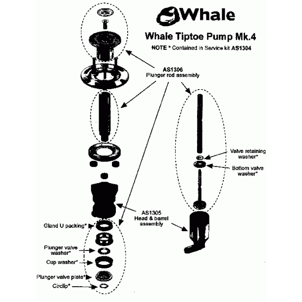 Whale pakningssæt Tiptoe