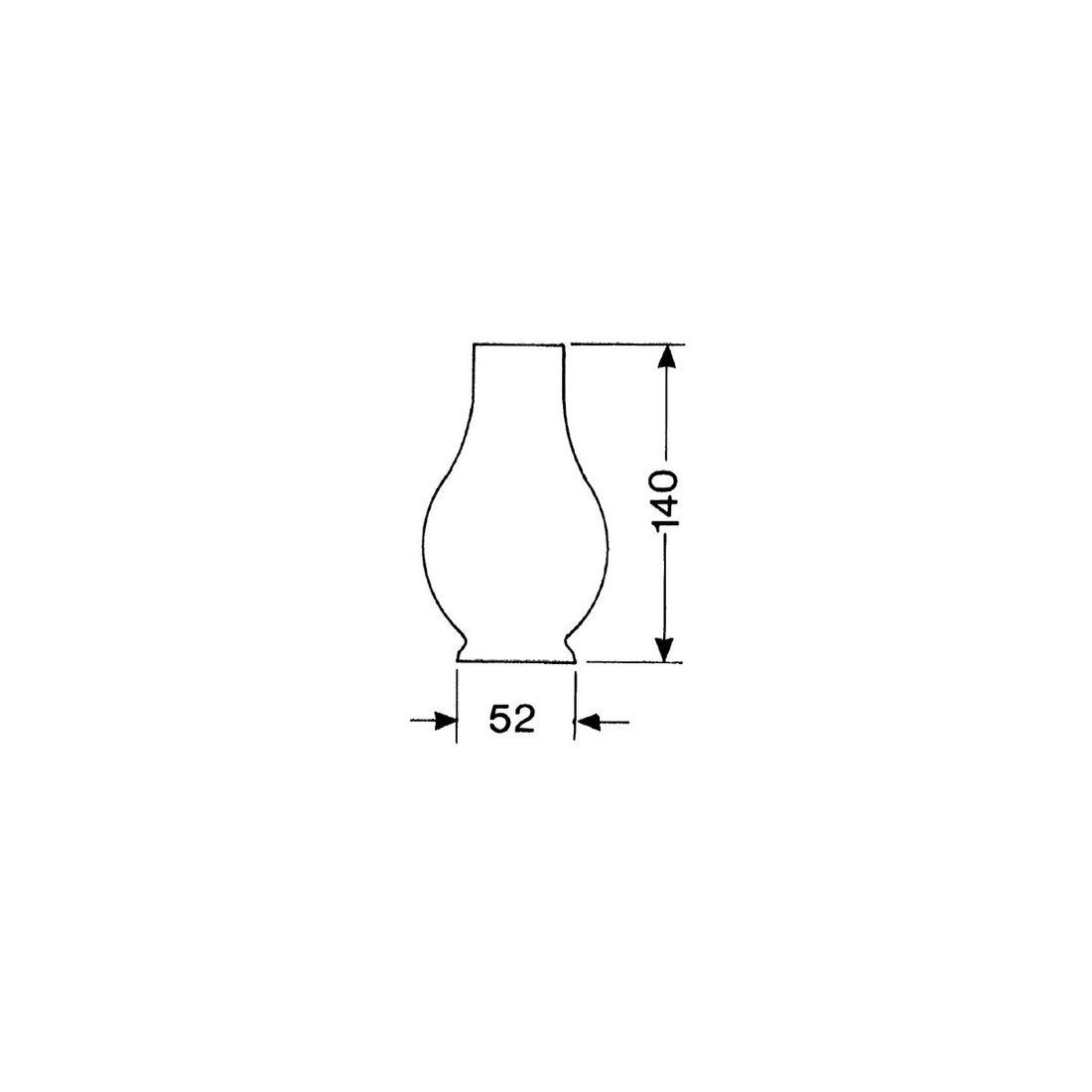Lampeglas 1'''x140mm