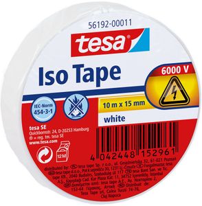 Isoleringstape hvid 15mm x 10m