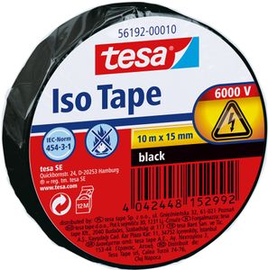 Isoleringstape sort 15mm x 10m