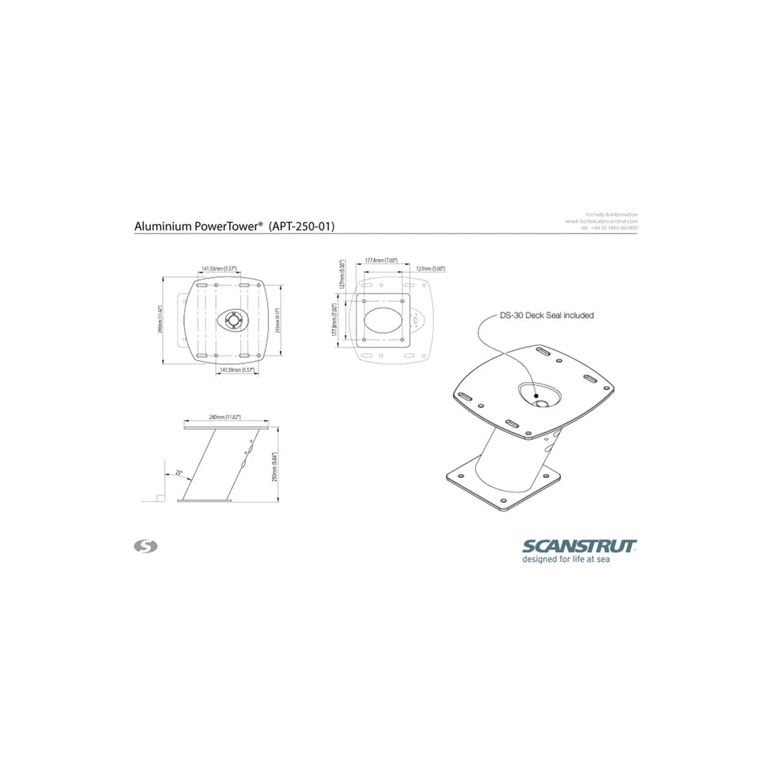 Scanstrut powertower 150mm Alu. APT-150