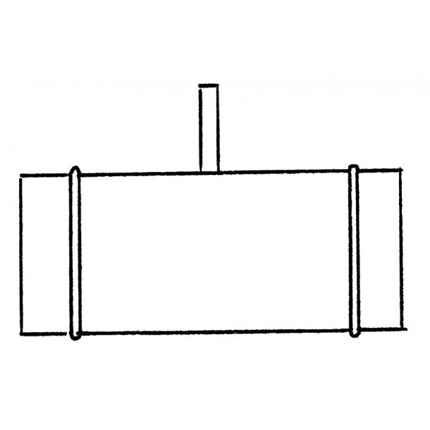Anslutningsrør m/antihævert 63mm