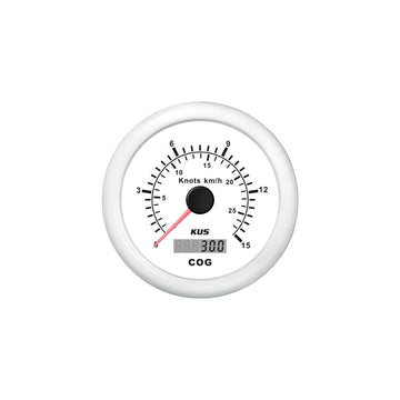 KUS GPS Speed 0-15 knob Hvid 12/24V
