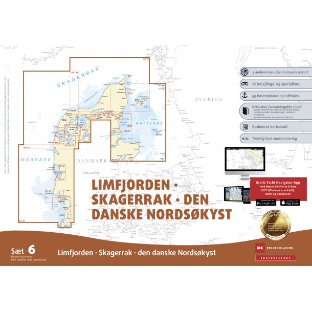 Søkort Satz 6 Limfjord/Skagerak/Vesterh.