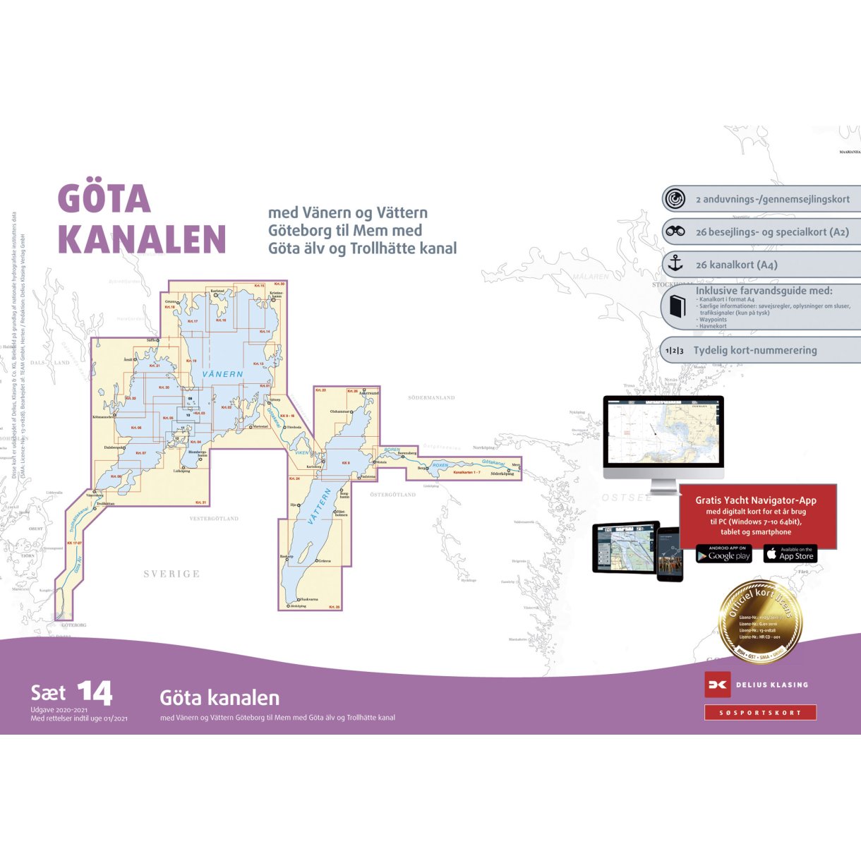 Søkort Satz 14 Götakanal ...