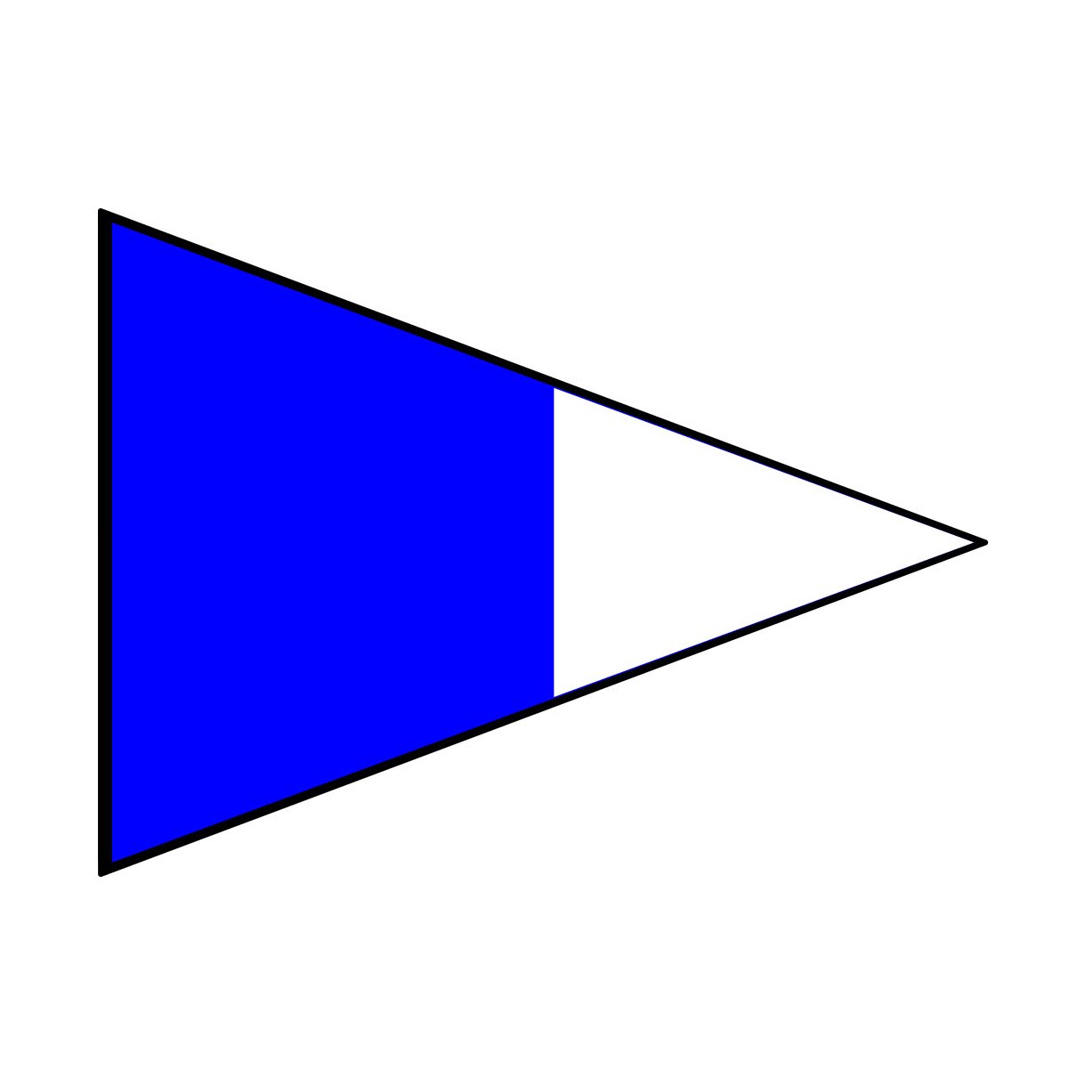 Signalflag vævet 30x45cm 2 RIP
