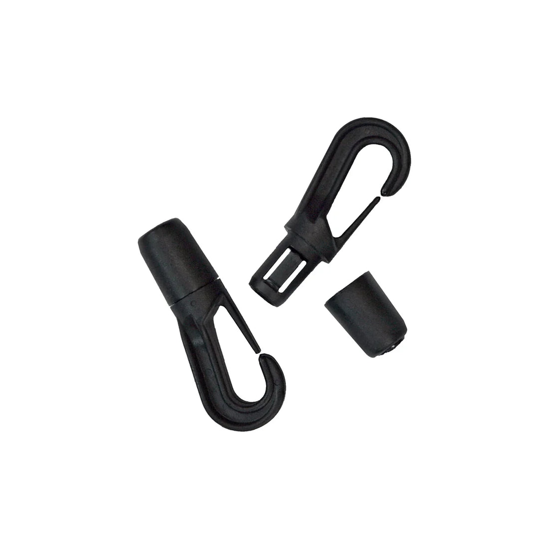 Krog nylon sort 5-6mm elastik 2-stk