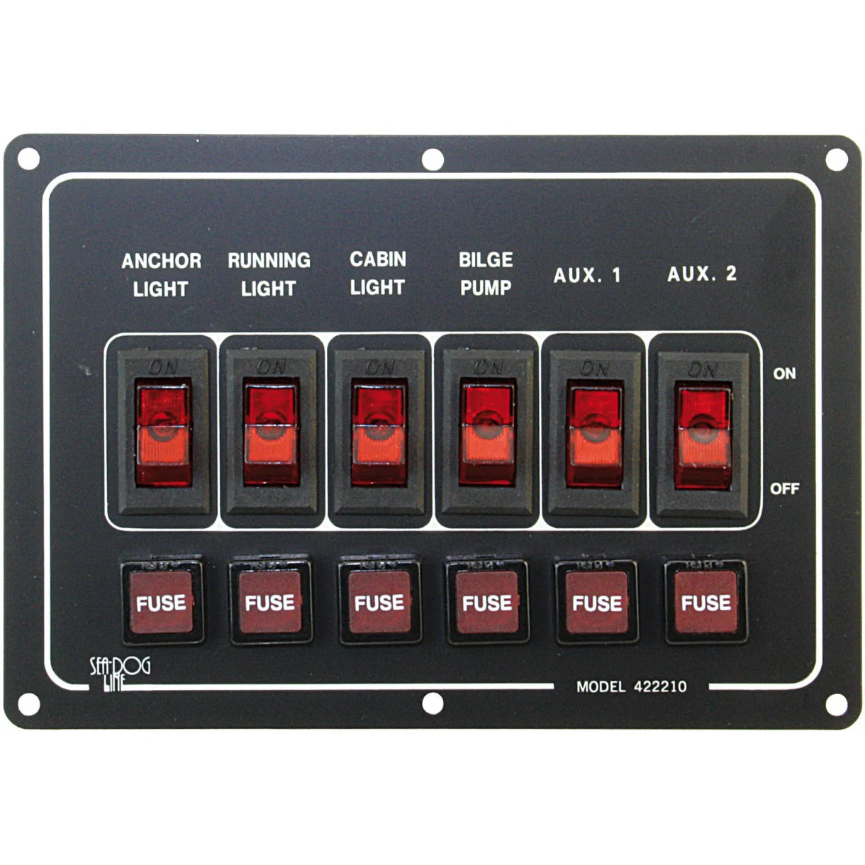 El-panel 6 kontakt Horisontal