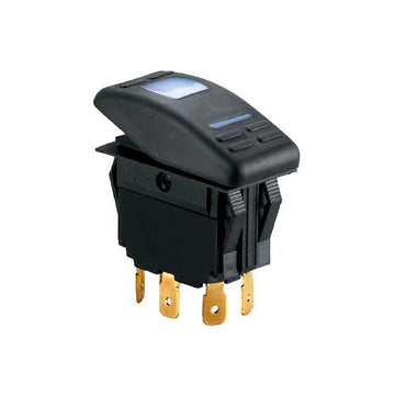 Vandtæt kontakt m/LED/S 6pol (on)/off/on
