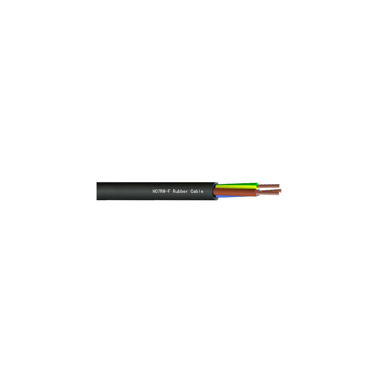 Ledning gummikabel 2+jordx1.5mm2 sort