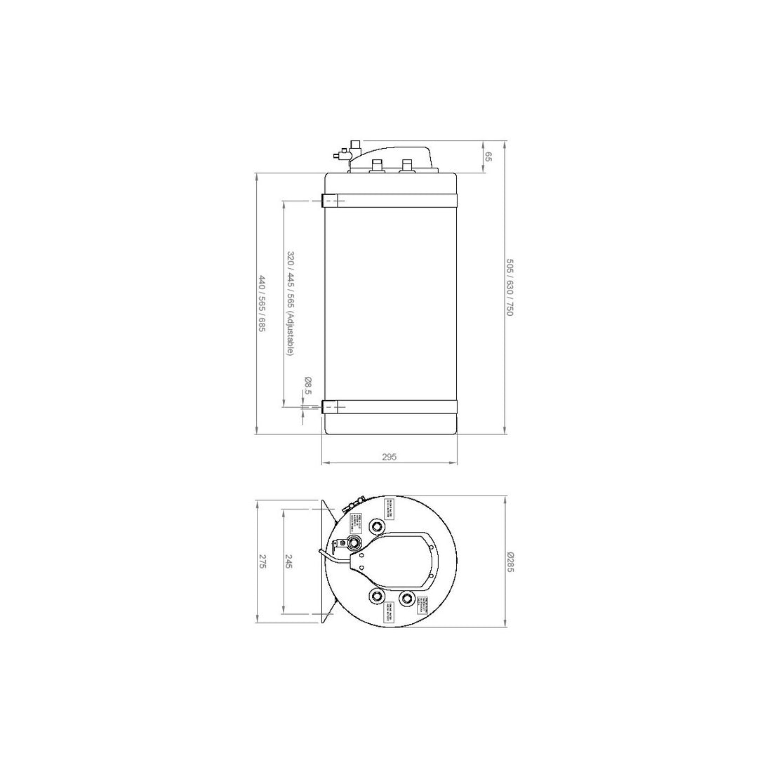 Varmtvandsbeholder Isotemp S 15 ltr.