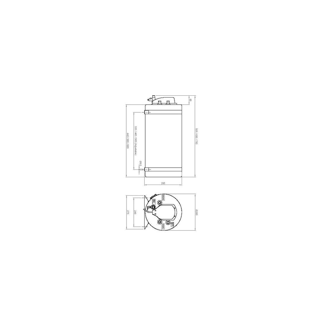 Varmtvandsbeholder Isotemp S 25 ltr.