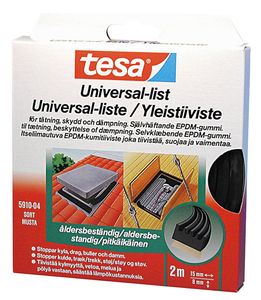 Tætningsliste EPDM selvklæb 16x8mm 2m